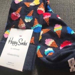 NWT! Happy Socks! Ice cream cone socks.